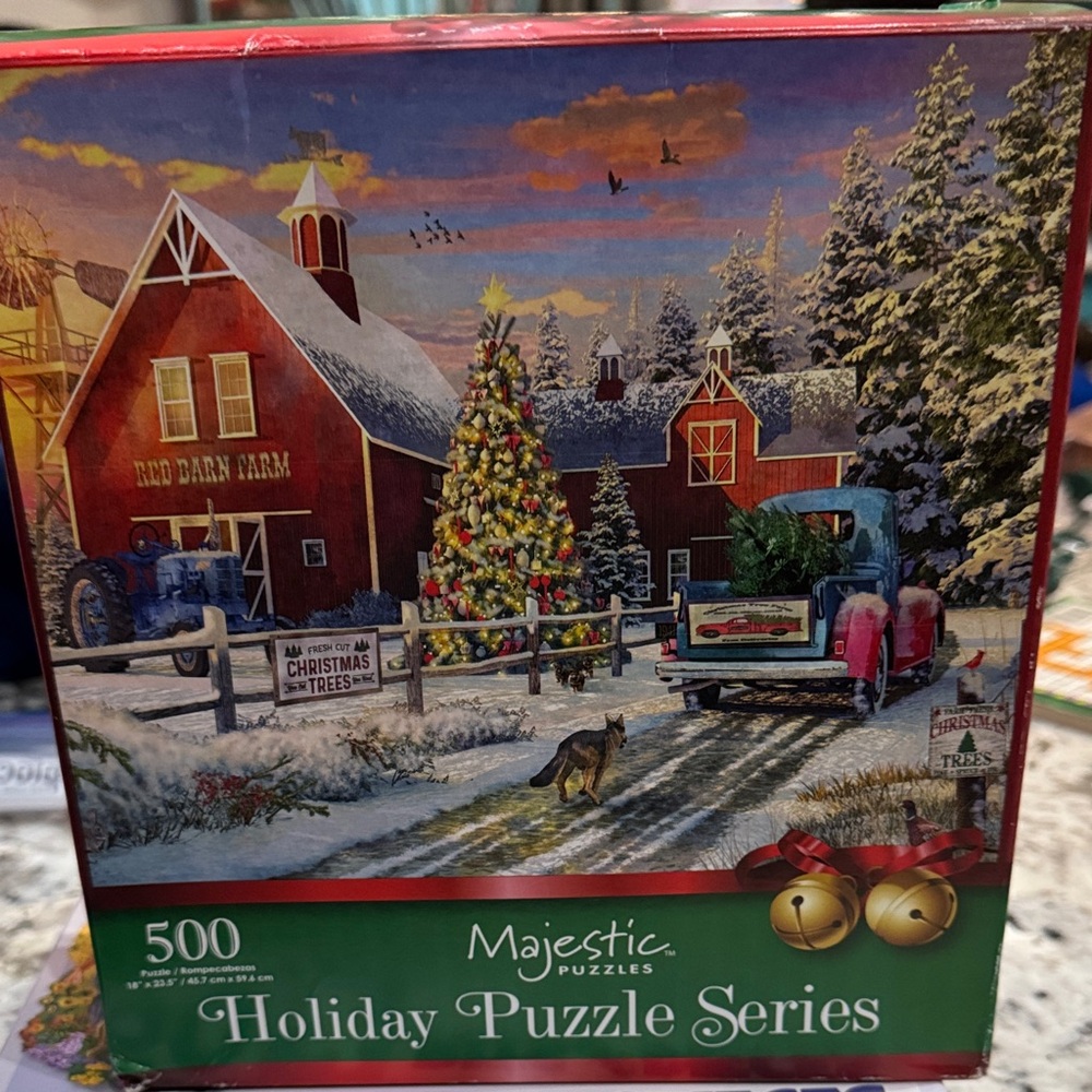 Majestic Holiday Puzzle Series - Festive Red and Green never opened